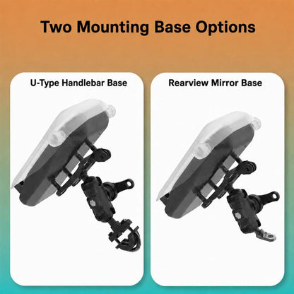 Motorcycle Shock-Absorbing Navigation Phone Holder with Protective Cover, Handlebar, Rearview Mirror