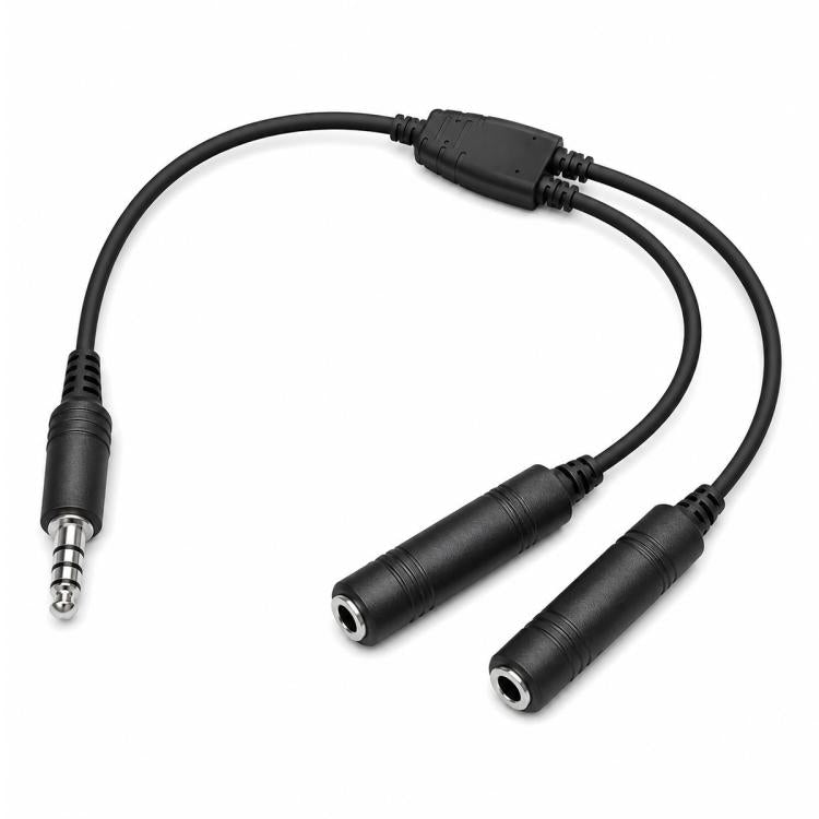 7.1mm GA Dual Plug to U174?U Helicopter Earphone Adapter