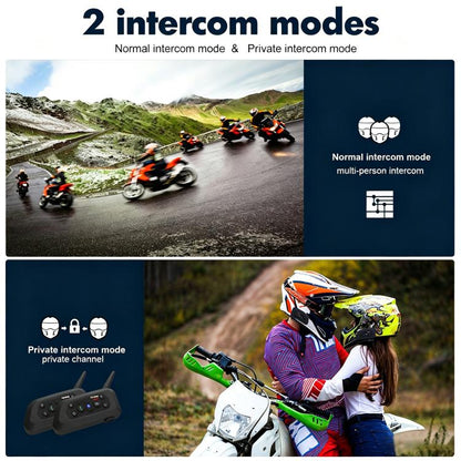 V6 Pro Motorcycle Helmet Bluetooth Earphone Supports Real-Time Waterproof Intercom, Single, 1 Pair
