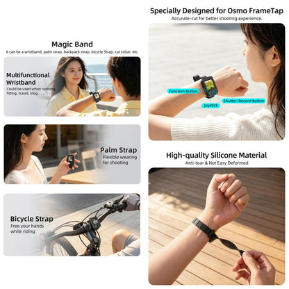 Sunnylife Multifunctional Wristband Silicone Cover Expansion Band Strap, For DJI Osmo Pocket 4P / Mobile 8P