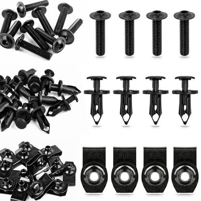 10 PCS/Set U-shaped Flat Clip Nut Fastener Rivet Clips Car Body Panel Torx Screws