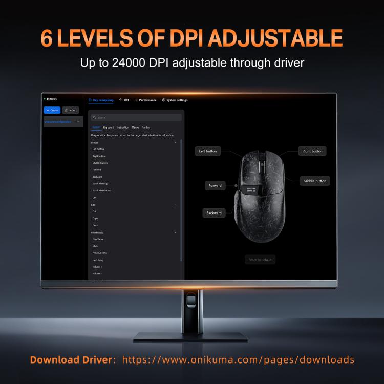 ONIKUMA DM08 Composite Carbon Fiber Gaming Mouse, DM08