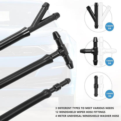 2 PCS Car Windshield Washer Wiper Jet Water Spray Nozzle for Ford Focus 2008-2010