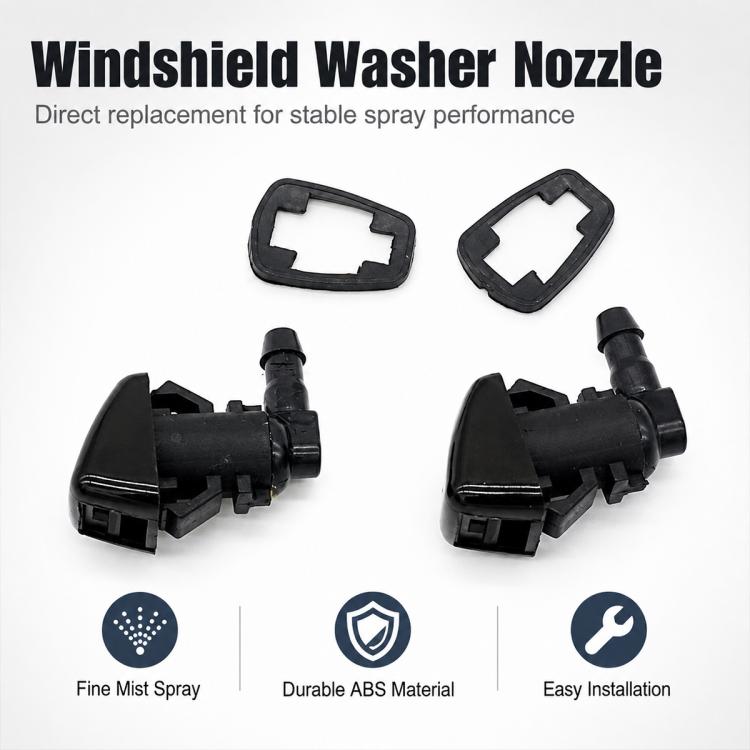 2 PCS/Set Car Front Glass Washer Sprayer Cap Nozzle for Jeep / Chrysler
