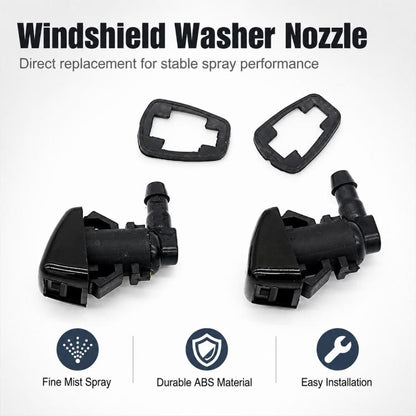 2 PCS/Set Car Front Glass Washer Sprayer Cap Nozzle for Jeep / Chrysler