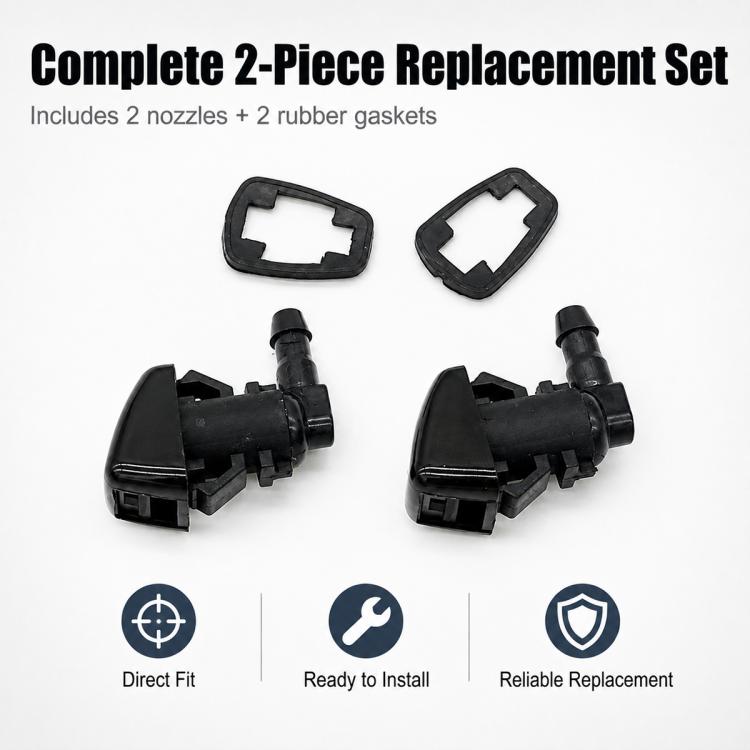 2 PCS/Set Car Front Glass Washer Sprayer Cap Nozzle for Jeep / Chrysler