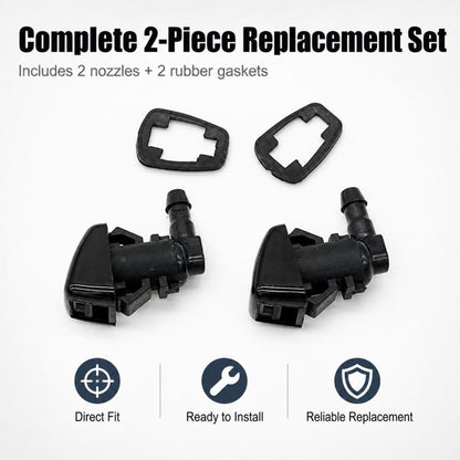 2 PCS/Set Car Front Glass Washer Sprayer Cap Nozzle for Jeep / Chrysler