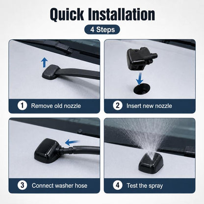 2 PCS/Set Car Front Glass Washer Sprayer Cap Nozzle for Jeep / Chrysler