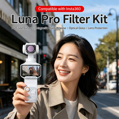 For Insta360 Luna Pro Magnetic Quick Release Lens Filter, CPL, ND8, ND16, ND32, ND64, STAR, NIGHT, Black Mist 1/4, Pearlescent, Macro 10X, VND2-5, Wide Angle, 2 in 1 Wide 10X Macro, 2 in 1 NIGHT Black Mist, 3 in 1 Mixed CPL NIGHT, 3 in 1 Mixed CPL VND2...
