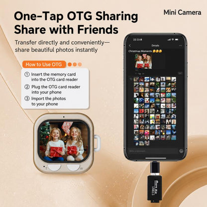 Q16 Mini Portable Kids Neck-Mount HD Camera, Without TF Card, With 32GB TF Card