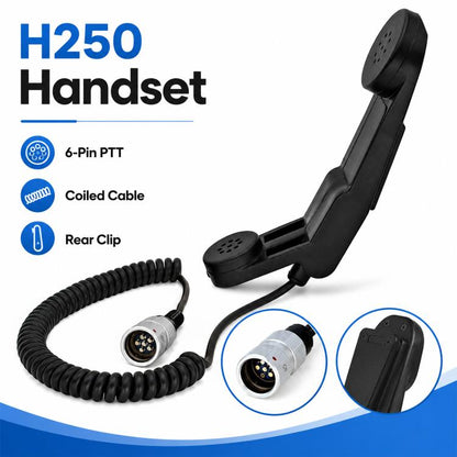 TAC-SKY H250 6 Pin PTT Handheld Speaker Microphone for PRC-152 / PRC-148 Two-Way Radios, For PRC-152 / PRC-148