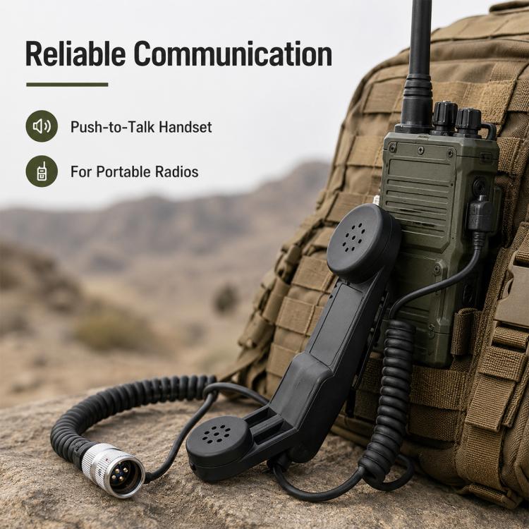 TAC-SKY H250 6 Pin PTT Handheld Speaker Microphone for PRC-152 / PRC-148 Two-Way Radios, For PRC-152 / PRC-148