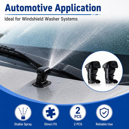 2 PCS Front Windshield Washer Wiper Jet Water Spray Nozzle for Ford / Lincoln