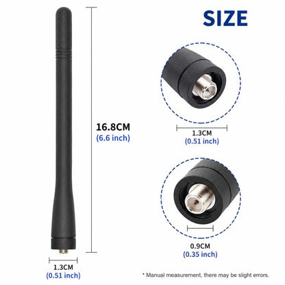 136-147MHz KRA-26 VHF Walkie-Talkie Antenna for Kenwood, Length: 16.8CM