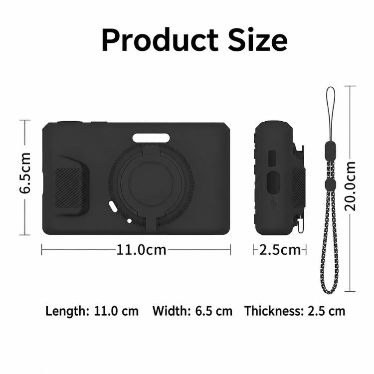 Soft Silicone Camera Protective Case with Wrist Strap, For Kodak Pixpro C1