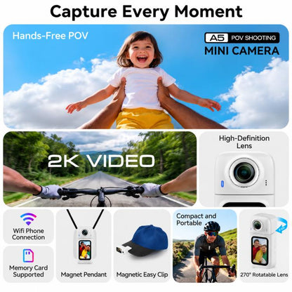 1.47 inch IPS Screen Outdoor Magnetic Rotatable WiFi HD Thumb Camera Action Camera