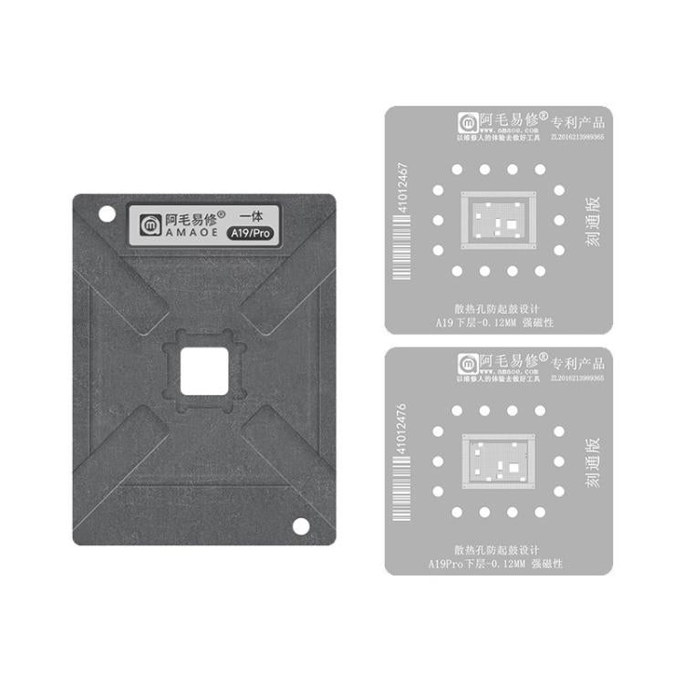 AMAOE Tin Plating Tool, X-17 CPU Set Half-Cut, X-17 CPU Set Engraving, A19 Lower Half-Engraving Edition, A19 Lower Layer Engraved Plate, A19 Pro Lower Half-Engraving, A19 Pro Lower Layer Engraving, A19/Pro Positioning Plate