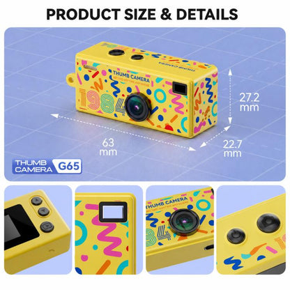 1080P Cartoon Portable Mini Thumb Camera, Support Recording