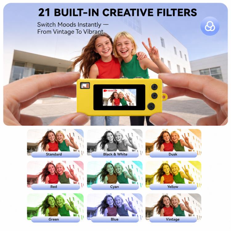1080P Cartoon Portable Mini Thumb Camera, Support Recording