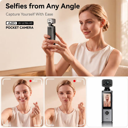 1.9 inch IPS Screen 2K Handheld Outdoor Sports Action Vlog Camera