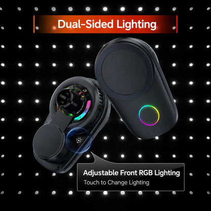 15W Magnetic Wireless Charger Car Mount, Touch Rotatable, Built-in Cooling & RGB Light, T15