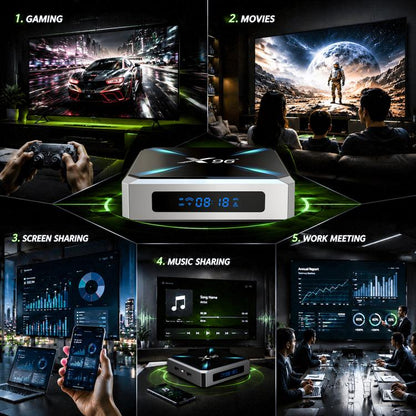 X96 Lite Android 14 Network TV Box, ARM Cortex A55 Quad-Core, 2GB+16GB