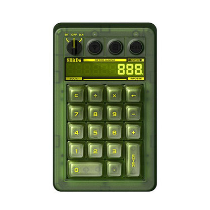 8BitDo Retro18 2 In 1 Tri-Mode Mechanical Numeric Keypad and Counter for PC, Clear Green
