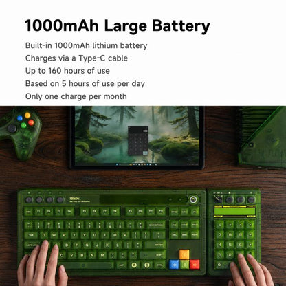 8BitDo Retro18 2 In 1 Tri-Mode Mechanical Numeric Keypad and Counter for PC, Clear Green