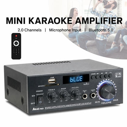 AK45 Pro 2-Channel Stereo High-Power Bluetooth Digital Audio Amplifier, EU Plug, UK Plug