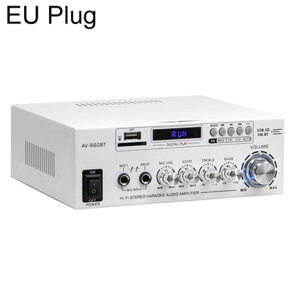 AV-660BT 2-Channel Stereo Karaoke Bluetooth Audio Amplifier, EU Plug, US Plug, UK Plug