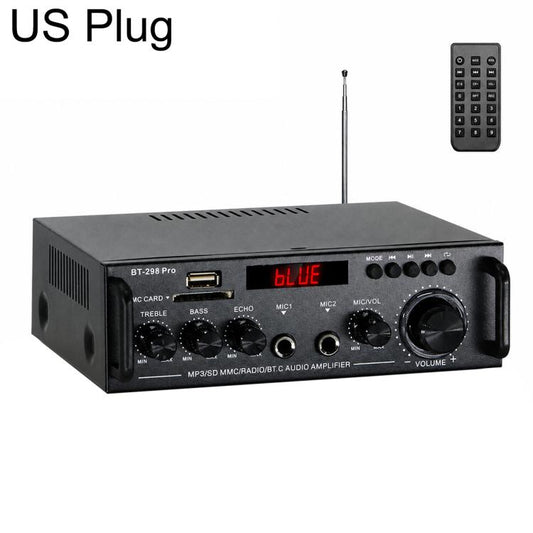 BT-298 Pro 2-Channel Stereo Bluetooth Digital Audio Amplifier, EU Plug, US Plug, UK Plug