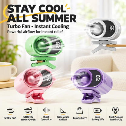 Portable Clip-on Smart Stepless Speed ??Control Digital Display Fan