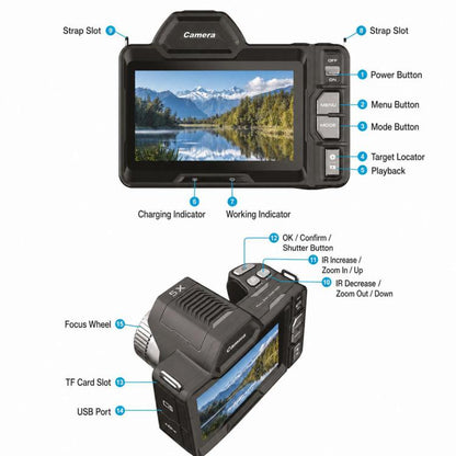 007 Full-Color Night Vision WiFi 4K High-Definition Digital Camera