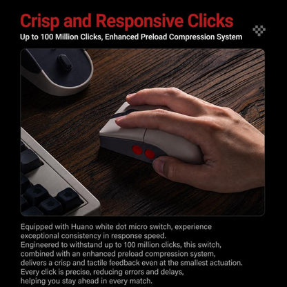 8BitDo Retro R8-N Edition Retro Tri-mode Wireless Mouse with Wireless Charging Dock