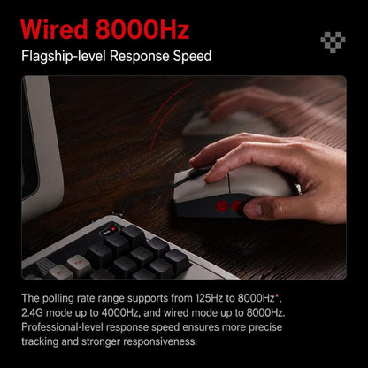 8BitDo Retro R8-N Edition Retro Tri-mode Wireless Mouse with Wireless Charging Dock