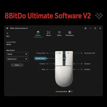 8BitDo Retro R8-N Edition Retro Tri-mode Wireless Mouse with Wireless Charging Dock