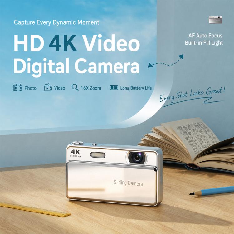 M15 Sliding Cover 4K 64MP CCD-Style Digital Camera