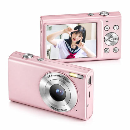 64MP Interpolated Pixels AF Autofocus 4K Digital Camera, White, White + 16G TF, White + 32G TF, Pink, Pink + 16G TF, Pink + 32G TF, Black + 16G TF