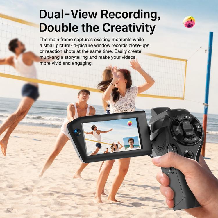 V02 8X Optical Zoom Camera Flip Screen 8K HD Handheld Vlog Video Cam