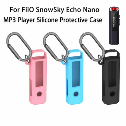 MP3 Player Solid Color Silicone Protective Case With Carabiner, For FiiO SnowSky ECHO NANO