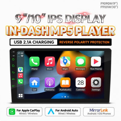 Double-DIN Car MP5 Player Wireless CarPlay/Android Auto Bluetooth HD Display, 9 inch, 9 inch+AHD, 10 inch, 10 inch+AHD