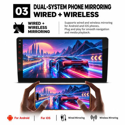 Double-DIN Car MP5 Player Wireless CarPlay/Android Auto Bluetooth HD Display, 9 inch, 9 inch+AHD, 10 inch, 10 inch+AHD