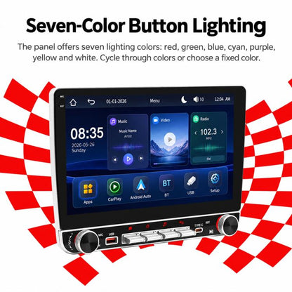 10.1 inch IPS Double-DIN Car MP5 Player Wireless CarPlay/Android Auto Bluetooth HD Display