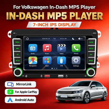 Car MP5 Player Phone Connectivity Bluetooth Reversing Camera for Volkswagen, F9070W 7 inch