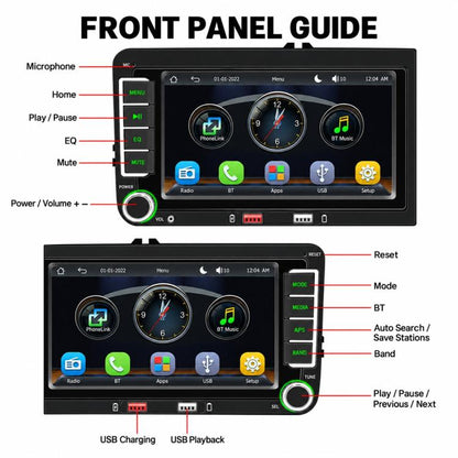 Car MP5 Player Phone Connectivity Bluetooth Reversing Camera for Volkswagen, F9093W 9 inch