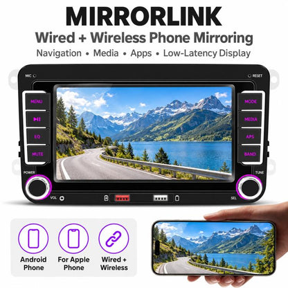 Car MP5 Player Phone Connectivity Bluetooth Reversing Camera for Volkswagen, F9095W 9 inch