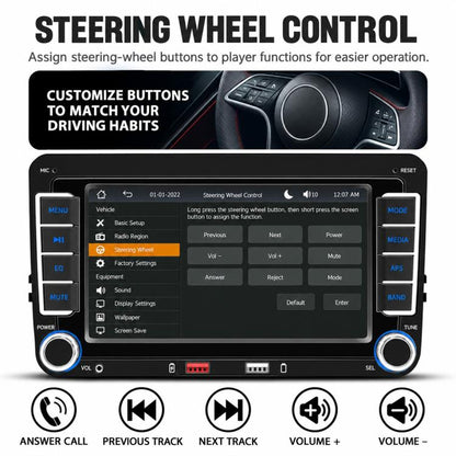 Car MP5 Player Phone Connectivity Bluetooth Reversing Camera for Volkswagen, F9095W 9 inch