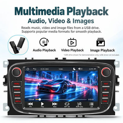 7 inch Car MP5 Player Wireless CarPlay/Android Auto Bluetooth HD Display for Ford Focus, For Ford Focus