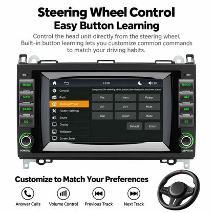 7 inch Car MP5 Player Wireless Central Control Smart Screen for Mercedes-Benz B200, For Mercedes-Benz B200
