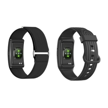 HT51 Screenless Fitness Tracker Band, Support Heart Rate / Sleep Monitoring, Dual Straps